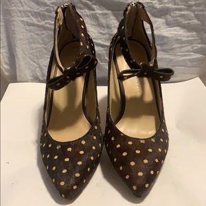 Loeffler Randall polka dot hair calf shoes